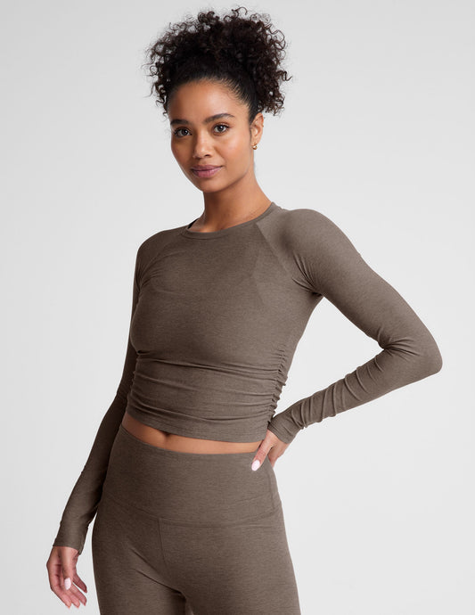 Featherweight Your Fit Shirred Long Sleeve Top: Ultra-Soft, Adaptive, Comfortable, Versatile Style