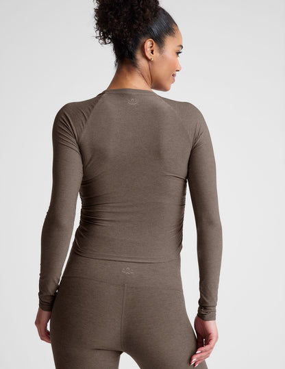 Featherweight Your Fit Shirred Long Sleeve Top: Ultra-Soft, Adaptive, Comfortable, Versatile Style