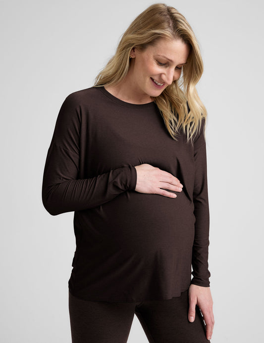Featherweight Soft Maternity Long Sleeve Top for Pregnancy & Beyond Comfort