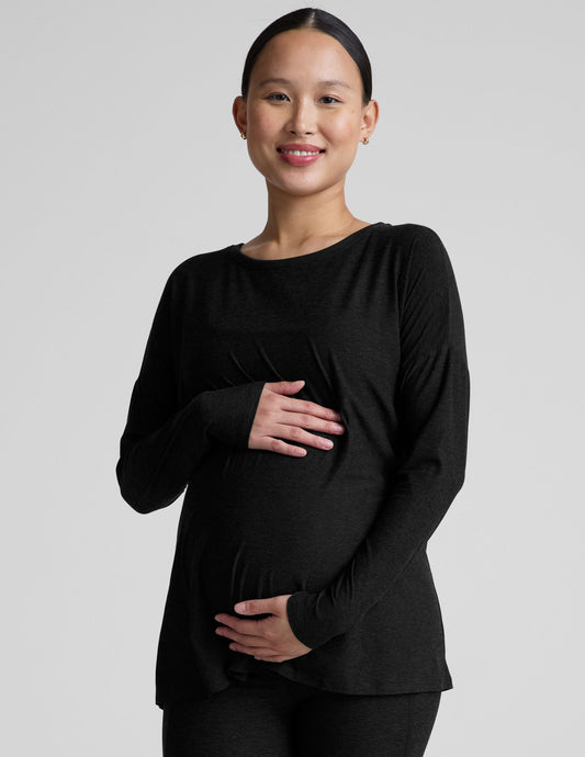 Featherweight Soft Maternity Long Sleeve Top for Pregnancy and Postpartum