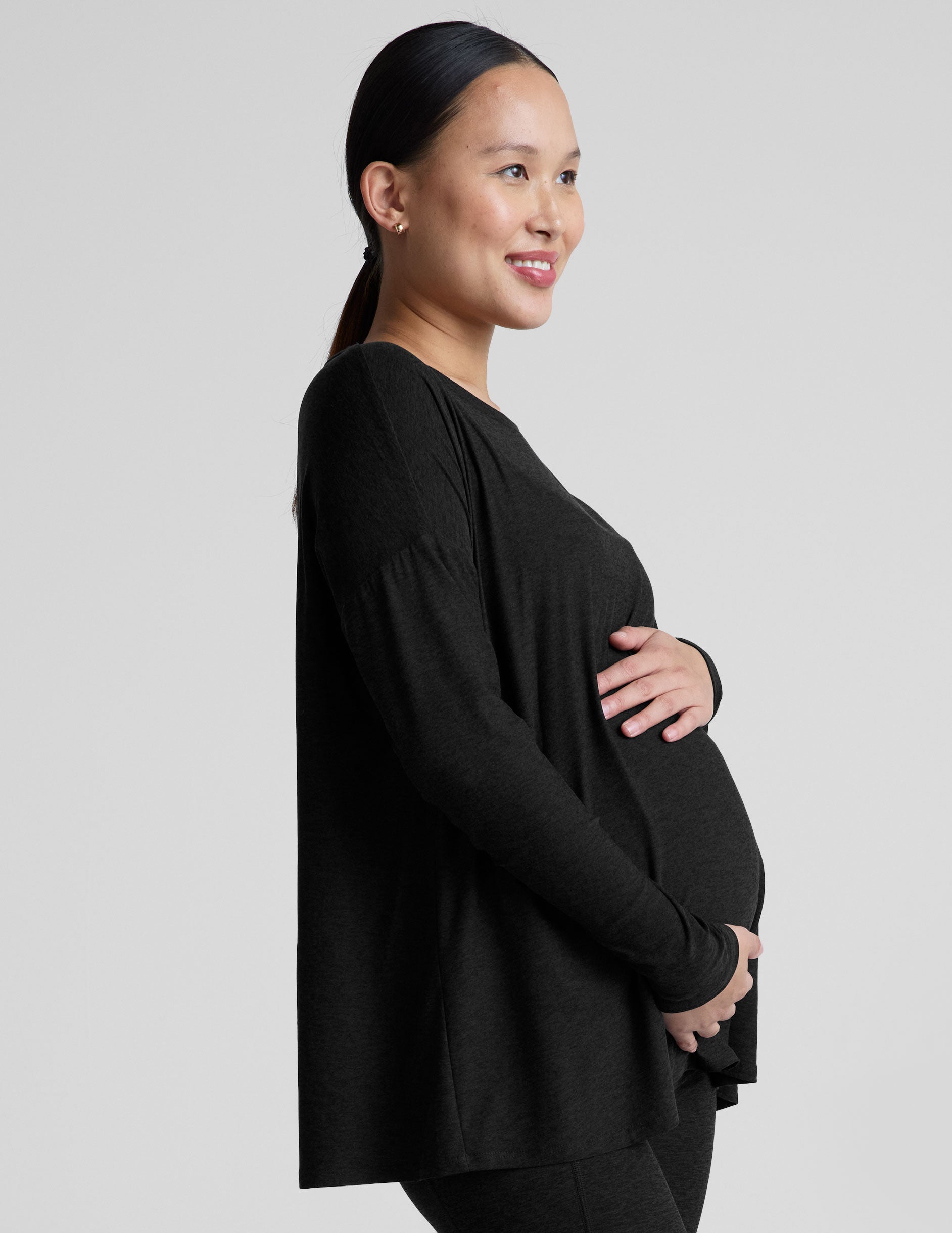 Featherweight Soft Maternity Long Sleeve Top for Pregnancy and Postpartum