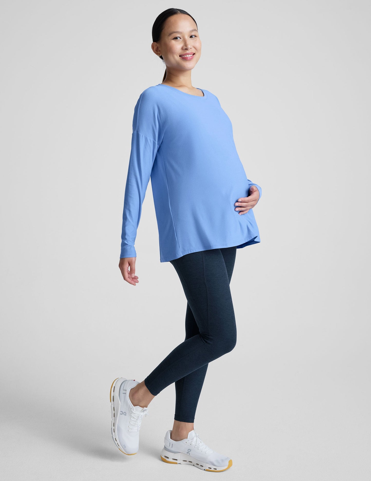 Featherweight Soft Maternity Long Sleeve Top for Pregnancy & Postpartum Comfort