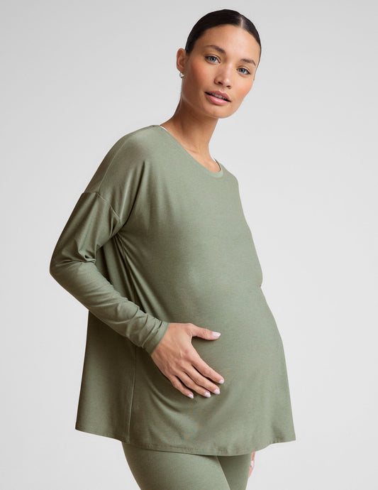 Beyond Yoga Featherweight Soft Long Sleeve Maternity Top for Pregnancy Comfort
