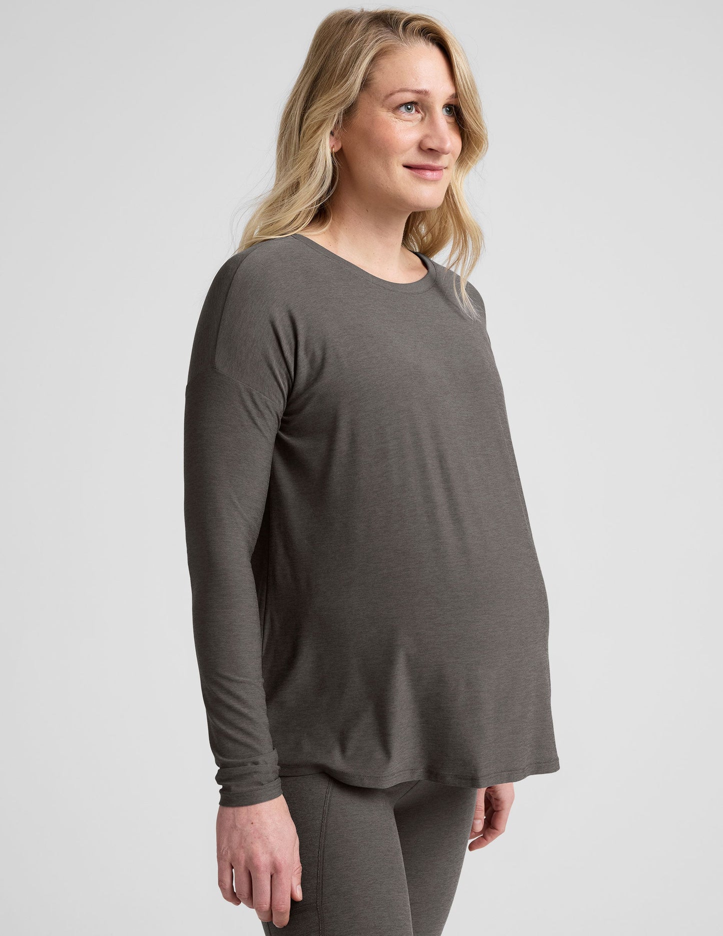 Ultra-Soft Featherweight Maternity Long Sleeve Top for Pregnancy & Postpartum Comfort