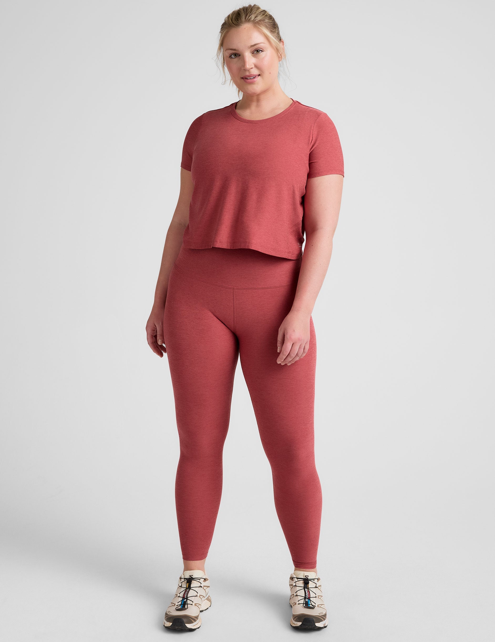 Featherweight Supreme Cropped Tee: Relaxed Fit Scoop Neck Ultra-Soft Everyday Comfort Top