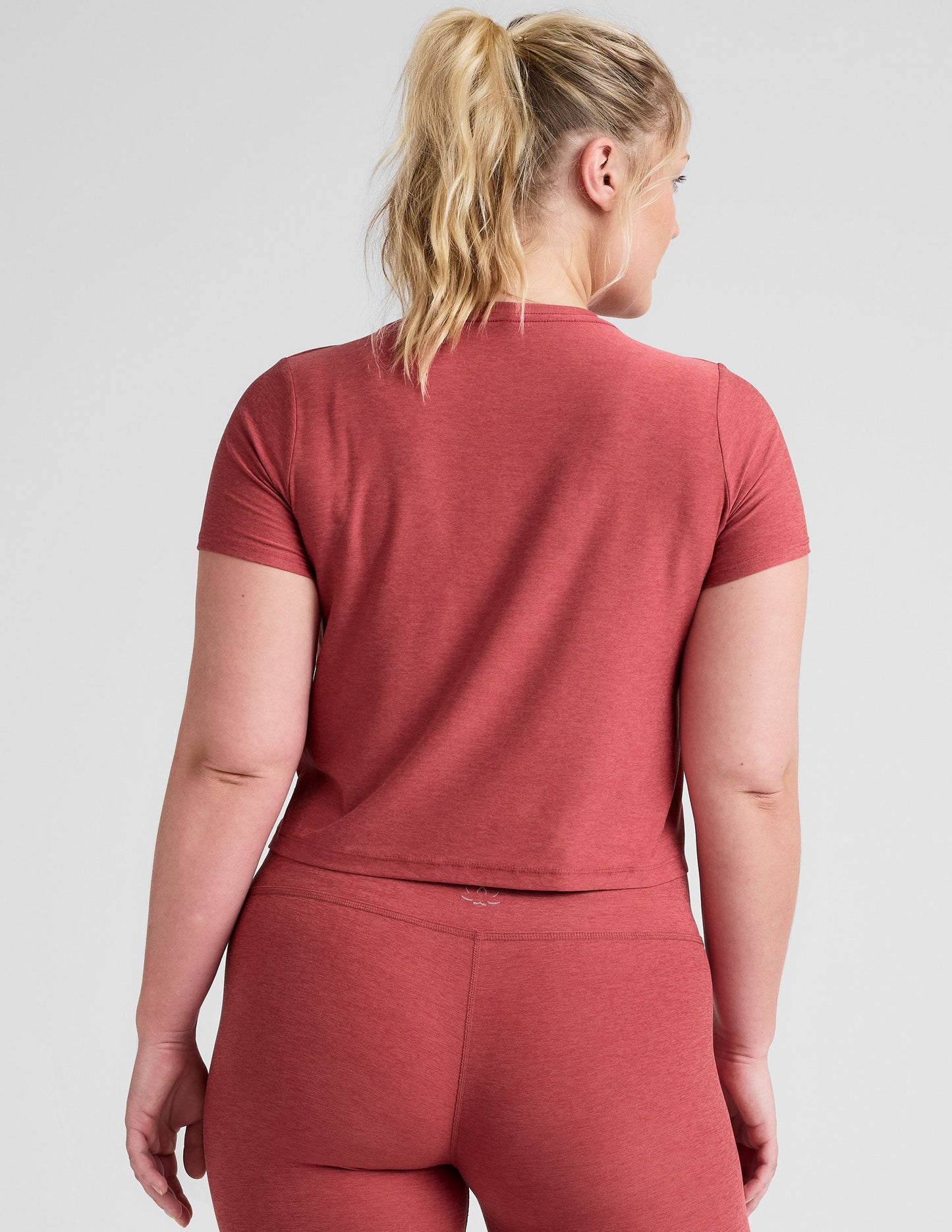 Featherweight Supreme Cropped Tee: Relaxed Fit Scoop Neck Ultra-Soft Everyday Comfort Top