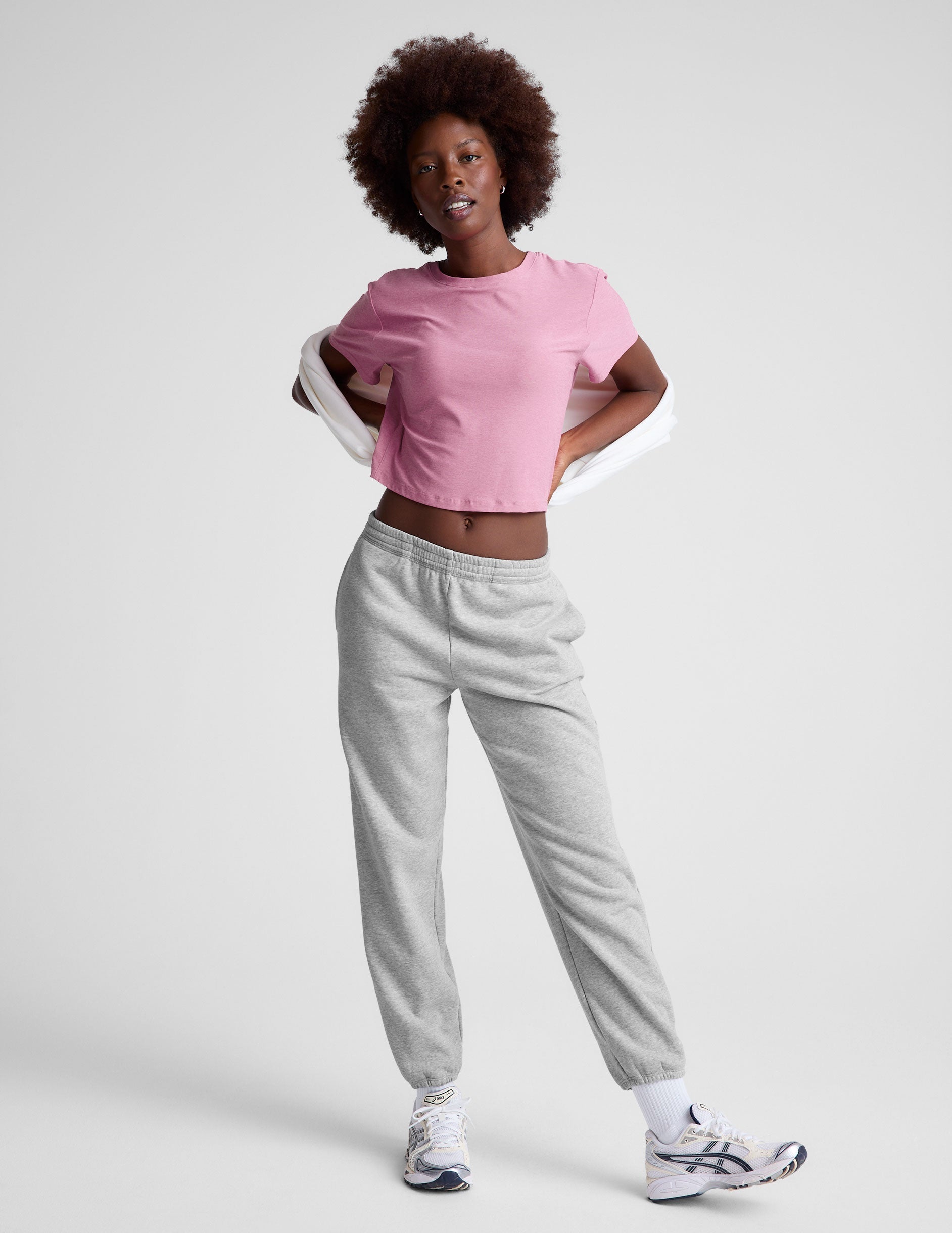 Featherweight Supreme Cropped Tee for Women: Soft, Relaxed Fit, Scoop Neck