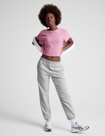 Featherweight Supreme Cropped Tee for Women: Soft, Relaxed Fit, Scoop Neck