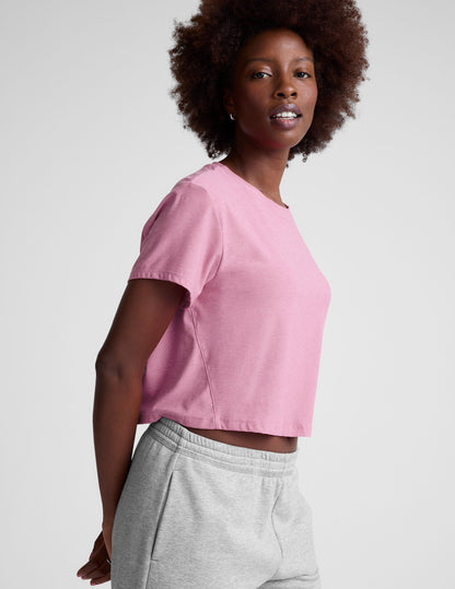 Featherweight Supreme Cropped Tee for Women: Soft, Relaxed Fit, Scoop Neck