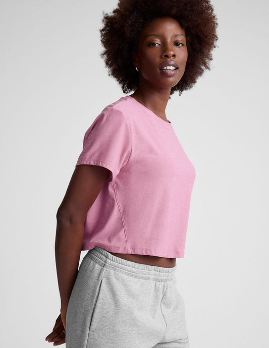 Featherweight Supreme Cropped Tee for Women: Soft, Relaxed Fit, Scoop Neck