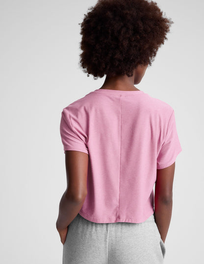 Featherweight Supreme Cropped Tee for Women: Soft, Relaxed Fit, Scoop Neck