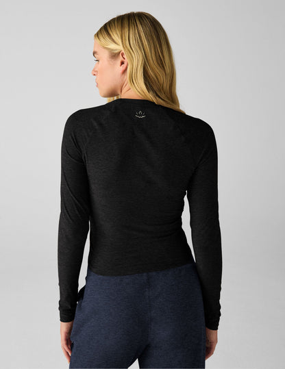 Featherweight Your Fit Stretch Long-Sleeve Top - Fitted Crew Neck
