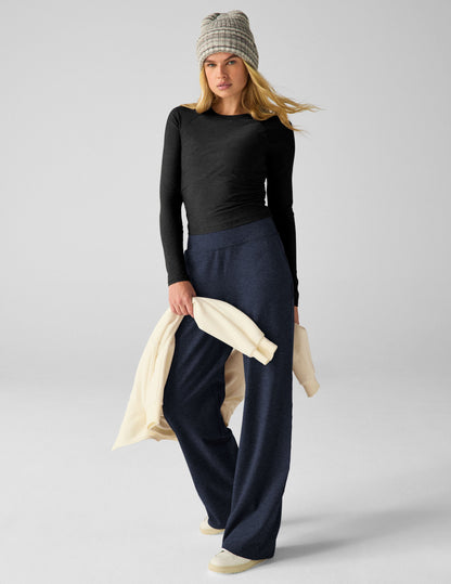 Featherweight Your Fit Stretch Long-Sleeve Top - Fitted Crew Neck