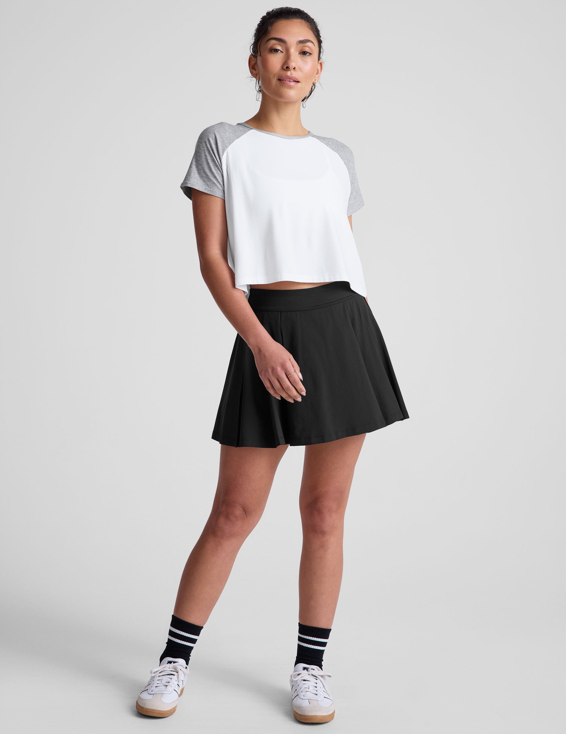 Featherlight Colorblock Raglan Tee: Women's Soft Relaxed Fit Spacedye Top
