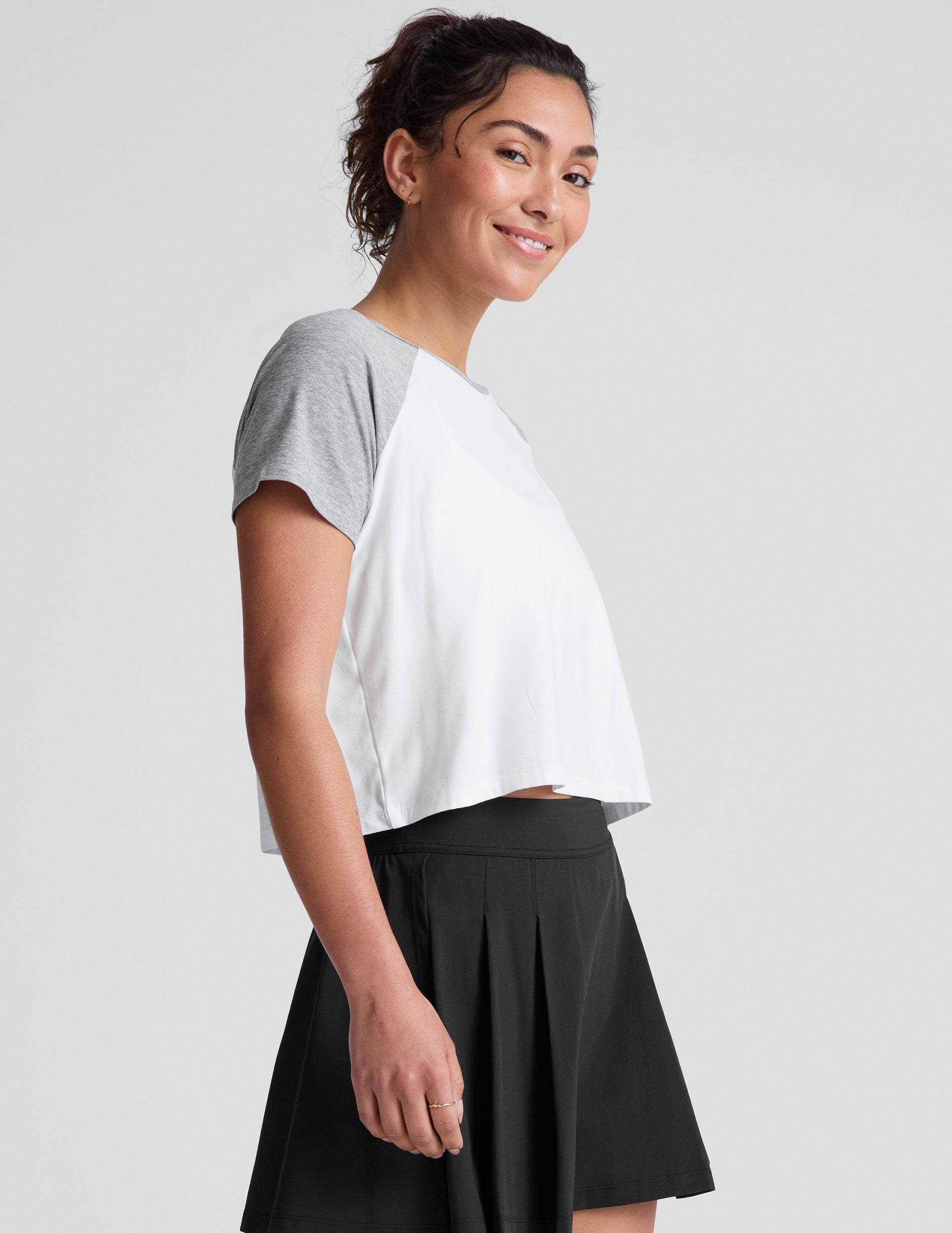 Featherlight Colorblock Raglan Tee: Women's Soft Relaxed Fit Spacedye Top