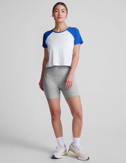Featherweight Colorblock Baseball Tee with Contrast Sleeves - Soft & Lightweight