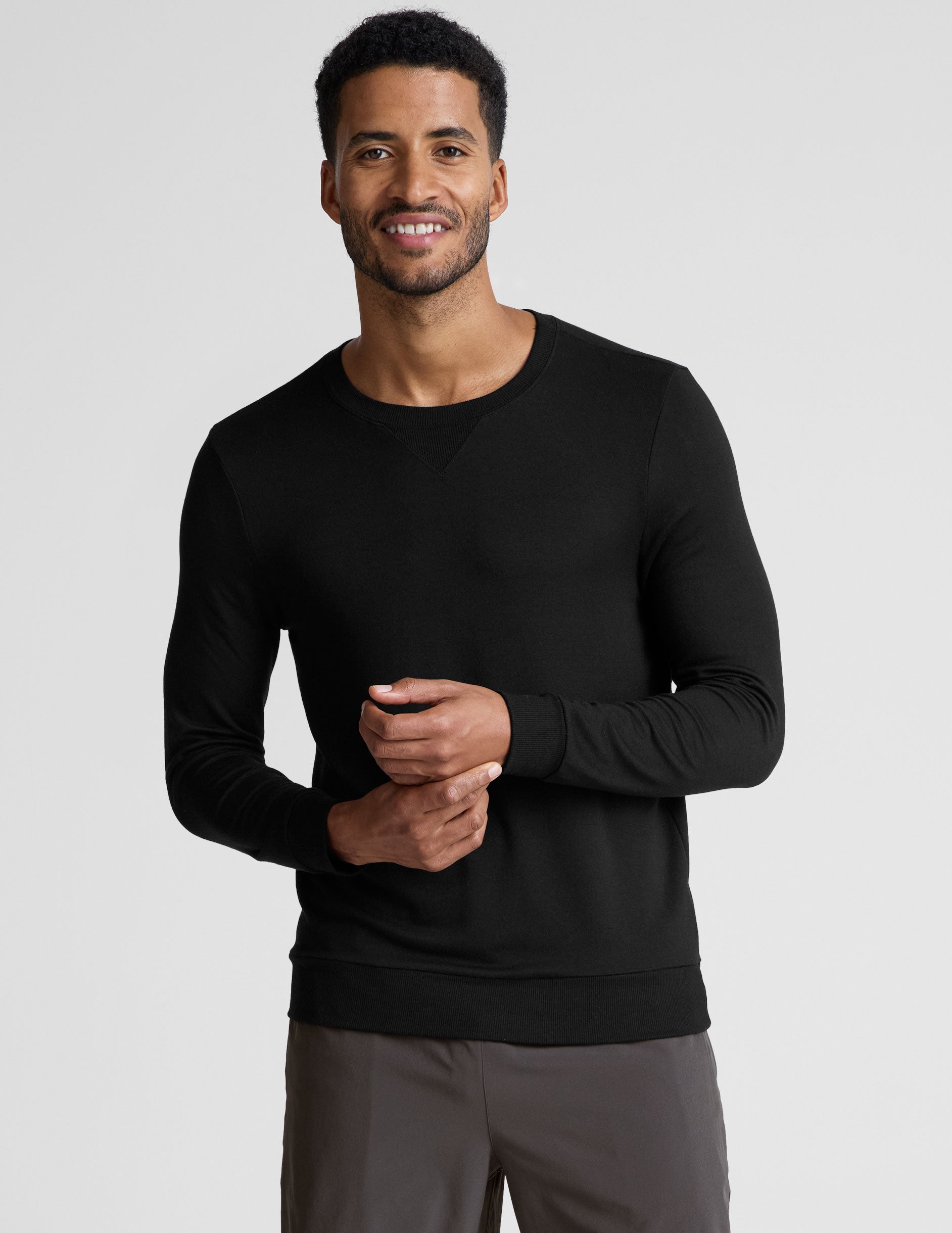 Cozy Men's Crew Neck Pullover: Soft Terry, Relaxed Fit, Everyday Comfort