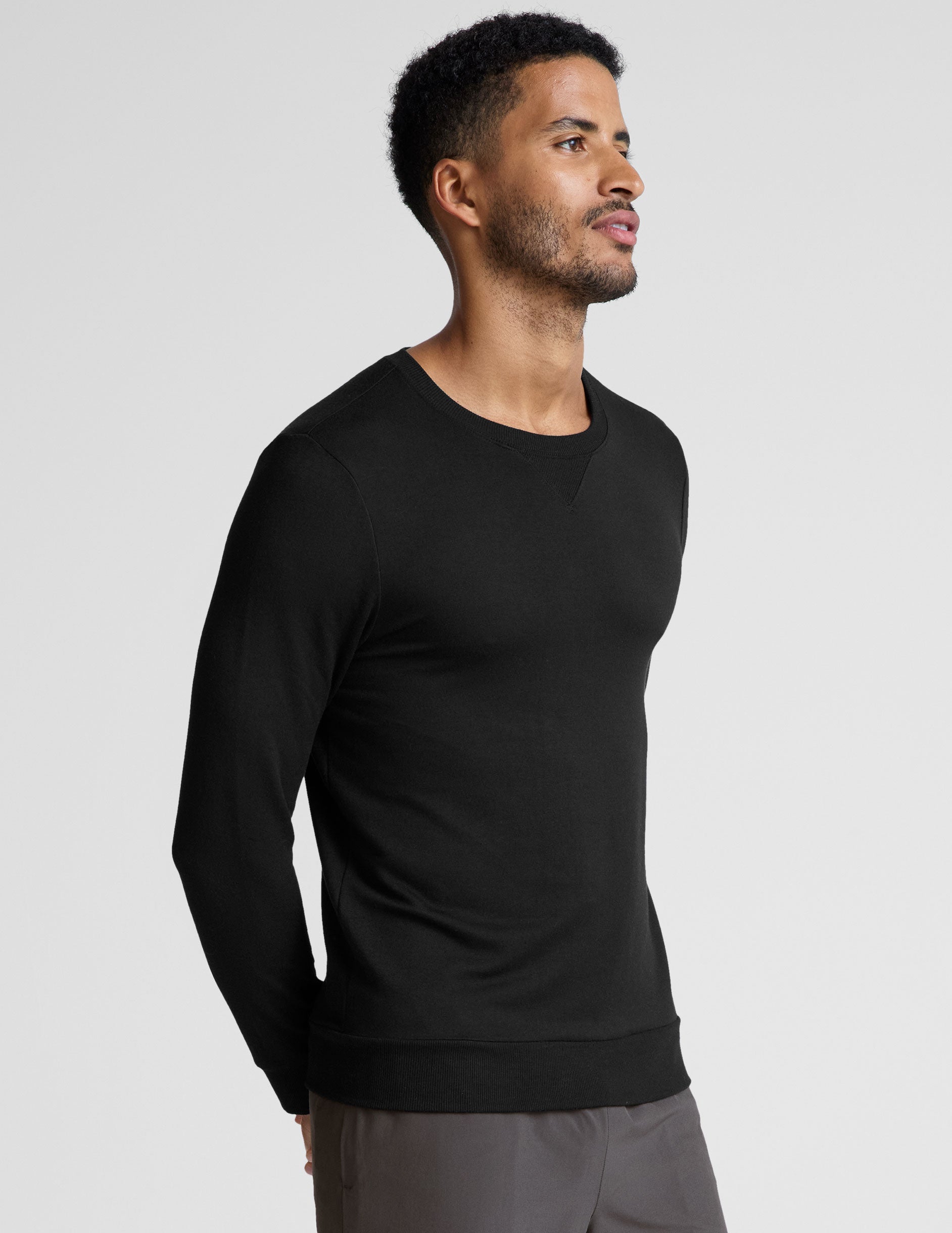 Cozy Men's Crew Neck Pullover: Soft Terry, Relaxed Fit, Everyday Comfort