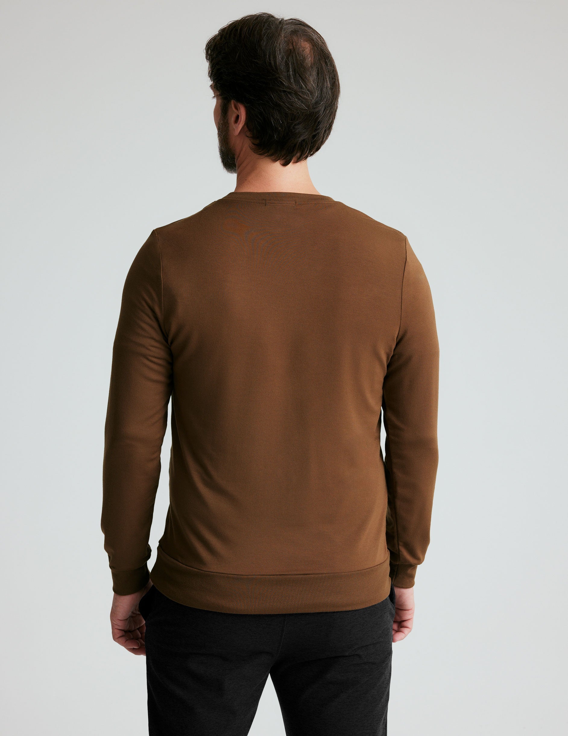 Men's Ultra-Soft Terry Crewneck Pullover: Relaxed Fit, Cozy Warmth, Ideal Layer