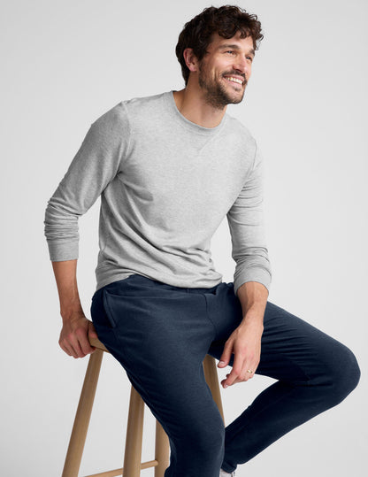 Men's Ultra-Soft Terry Crew Pullover: Relaxed Fit, Ultimate Comfort, Everyday Style