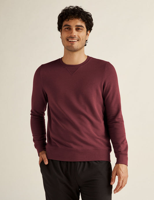 Beyond Yoga Men's Crew Pullover: Soft Terry, Relaxed Fit, Warm Comfort