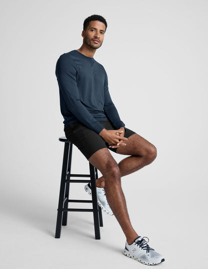 Beyond Yoga Men's Cozy Crew Pullover - Soft Terry, Relaxed Fit, Long Sleeve