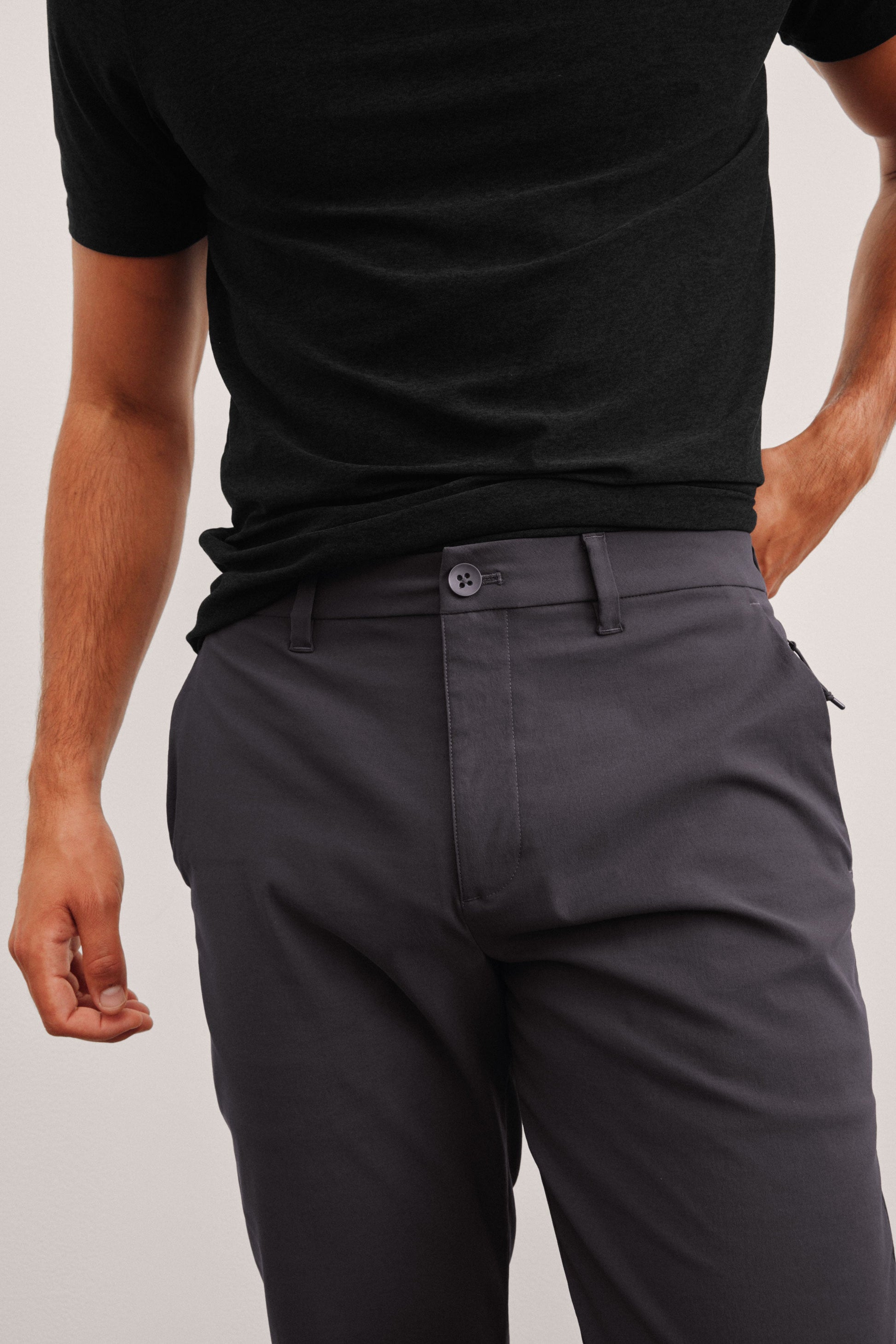 Essential Men's Comfortable Chino Trousers - Golf Travel Everyday Wear Pants