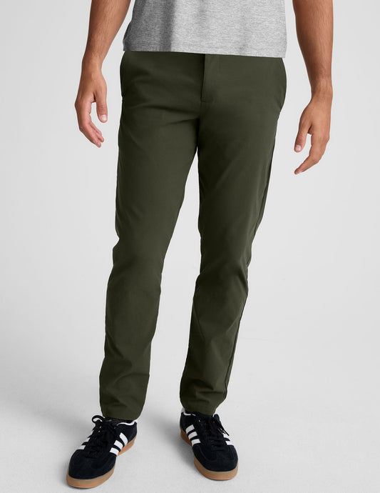 Men's Essential Chino Trousers: Comfortable Tailored Fit, Golf & Travel Ready