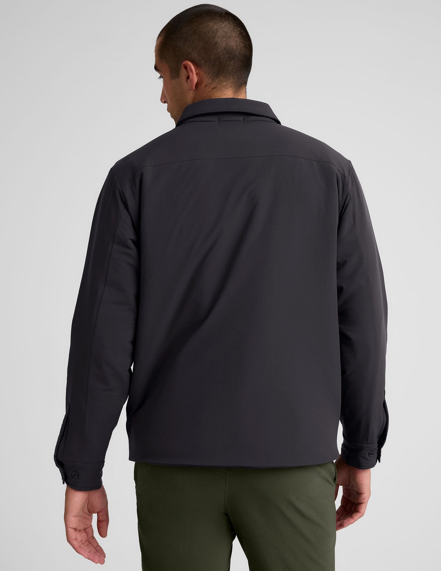Men's Insulated Seasons Shirt Jacket: Breathable Stretch Woven, Hidden Pockets, Relaxed Fit