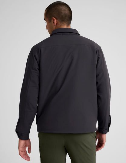 Men's Insulated Seasons Shirt Jacket: Breathable Stretch Woven, Hidden Pockets, Relaxed Fit