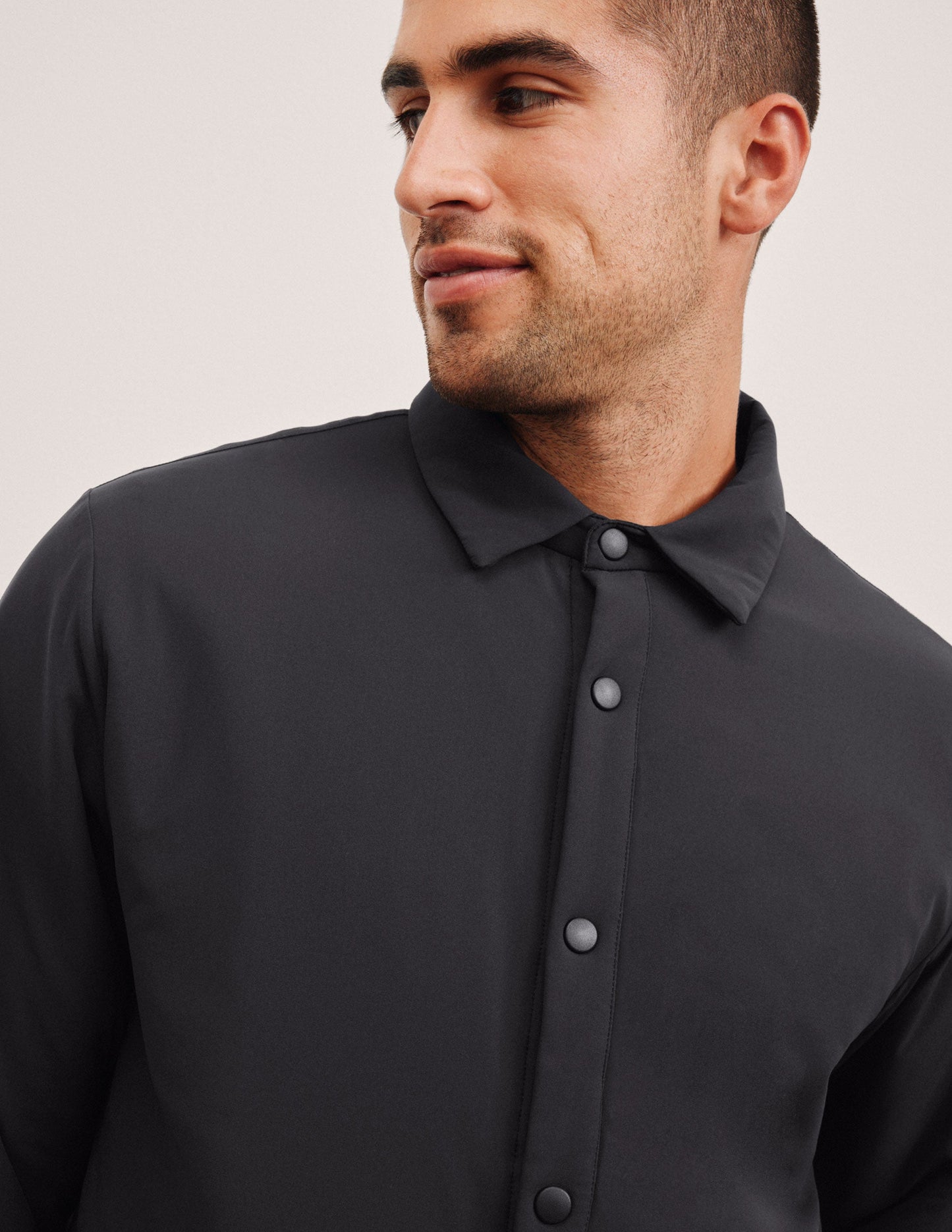 Men's Insulated Seasons Shirt Jacket: Breathable Stretch Woven, Hidden Pockets, Relaxed Fit