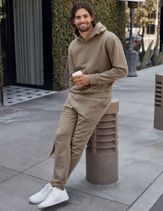 Men's LuxeFleece Birch Sweatpants: Ultra-Soft, Relaxed Fit, Elastic Cuffs