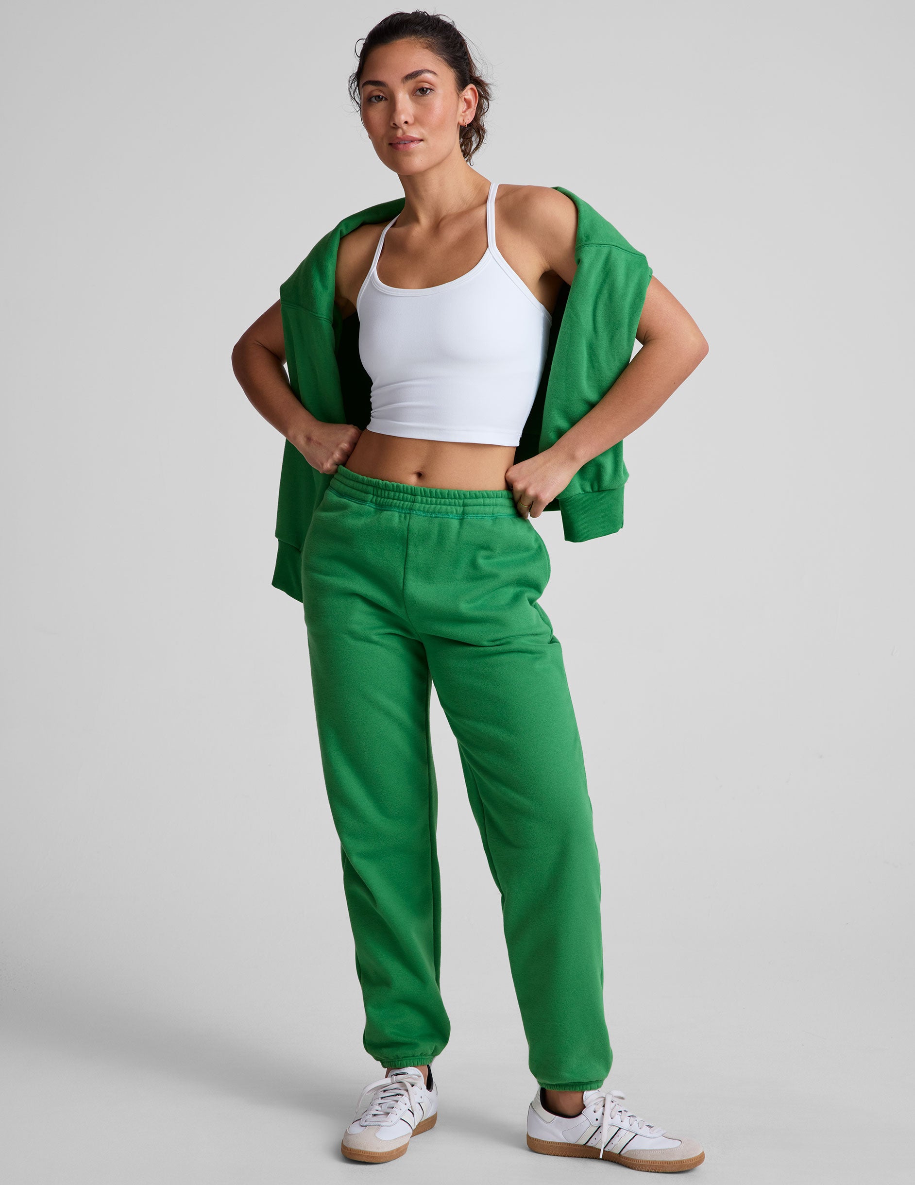 Women's Soft LuxeFleece Mid-Rise Jogger Sweatpants with Pockets, Athletic Lounge