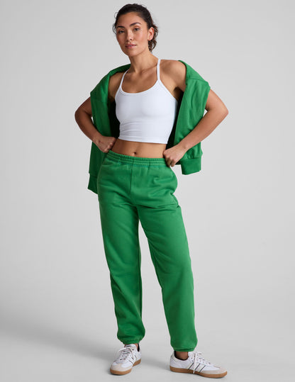 Women's Soft LuxeFleece Mid-Rise Jogger Sweatpants with Pockets, Athletic Lounge