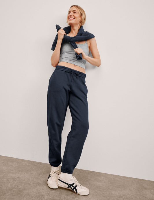 Beyond Yoga LuxeFleece Mid-Rise Jogger Sweatpants with Pockets, Nocturnal Navy