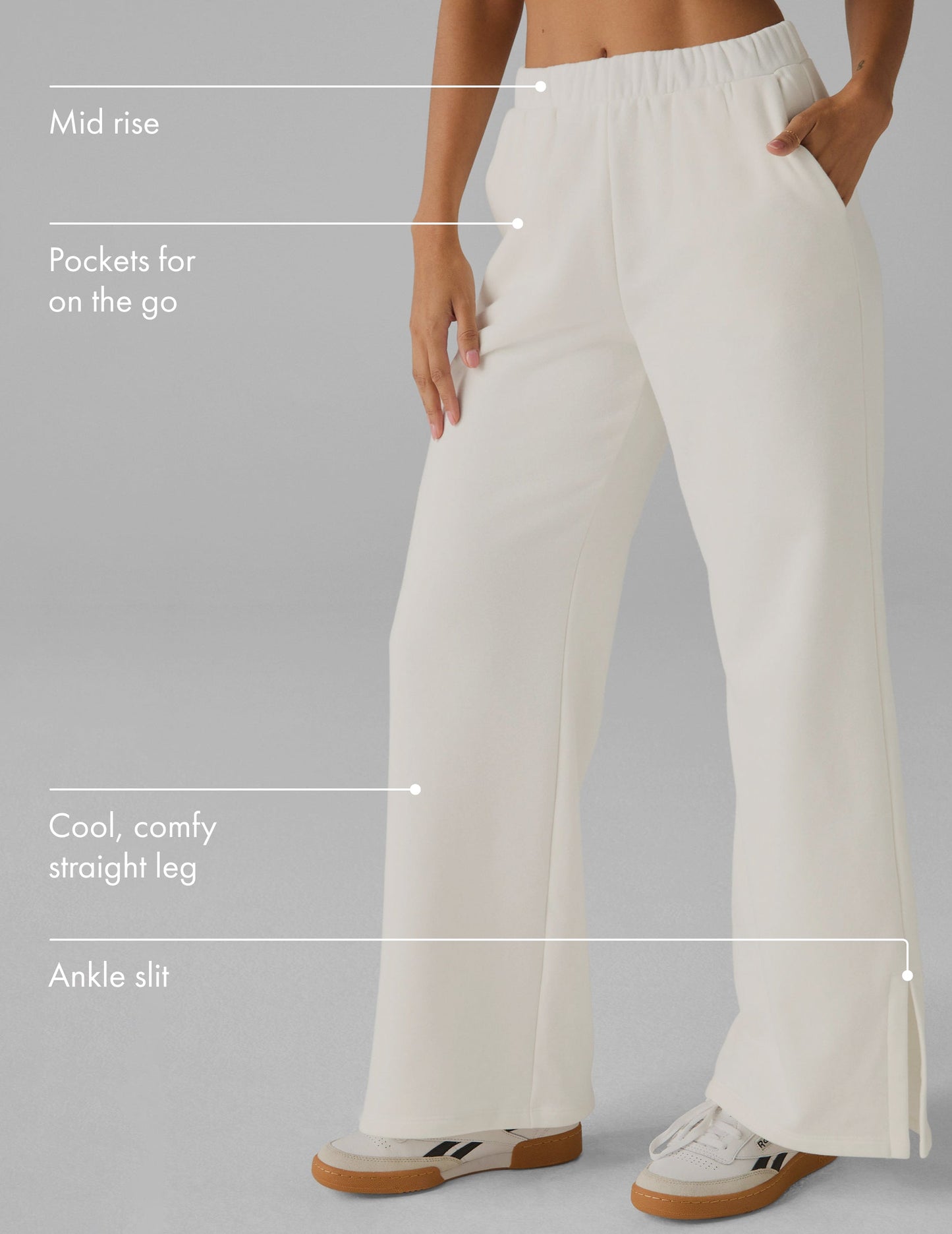 LuxeFleece Wide Leg Sweatpants: Ultra-Soft Relaxed Fit Mid-Rise Comfort Pants