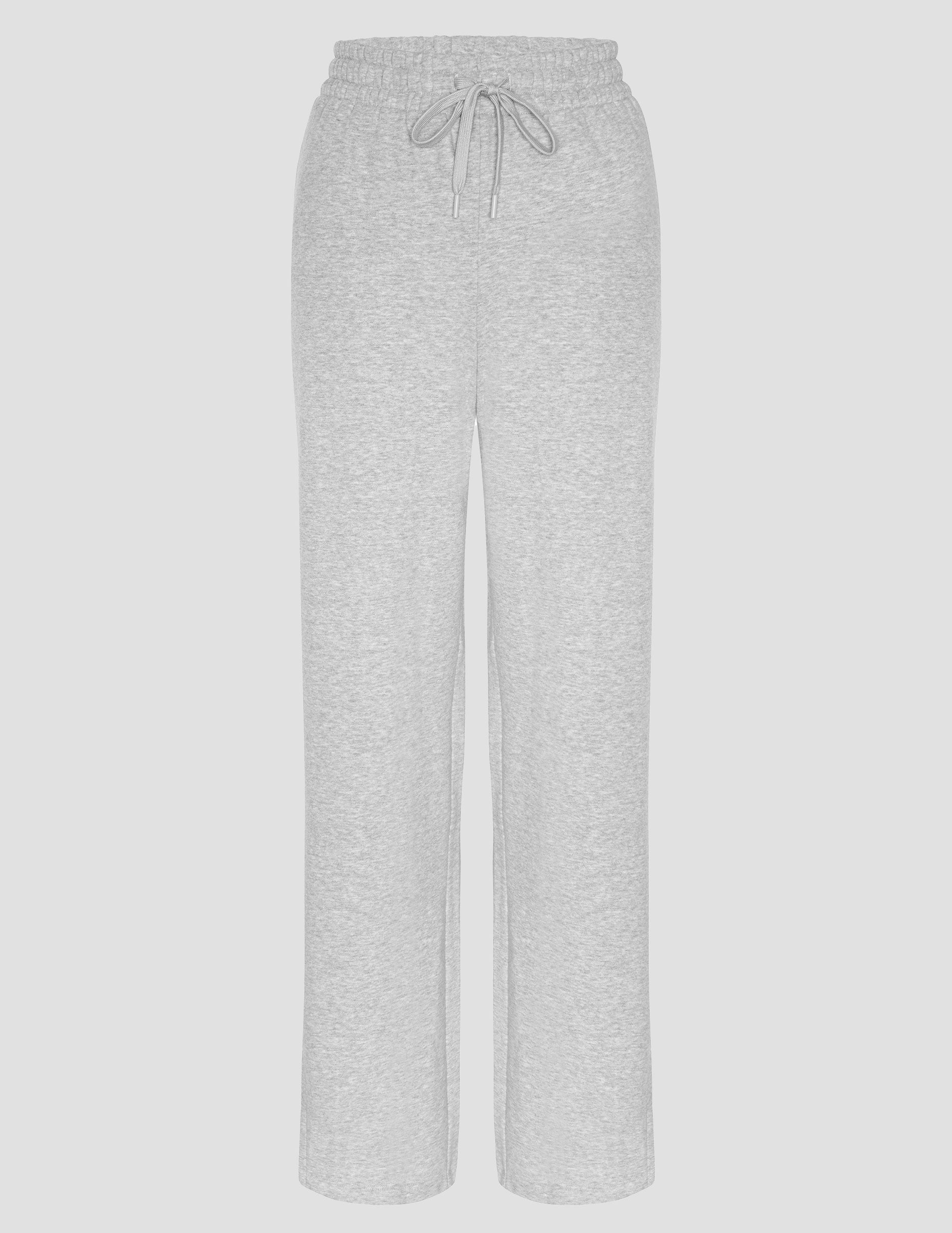 Women's LuxeFleece Soft Mid-Rise Wide Leg Sweatpants with Side Slits