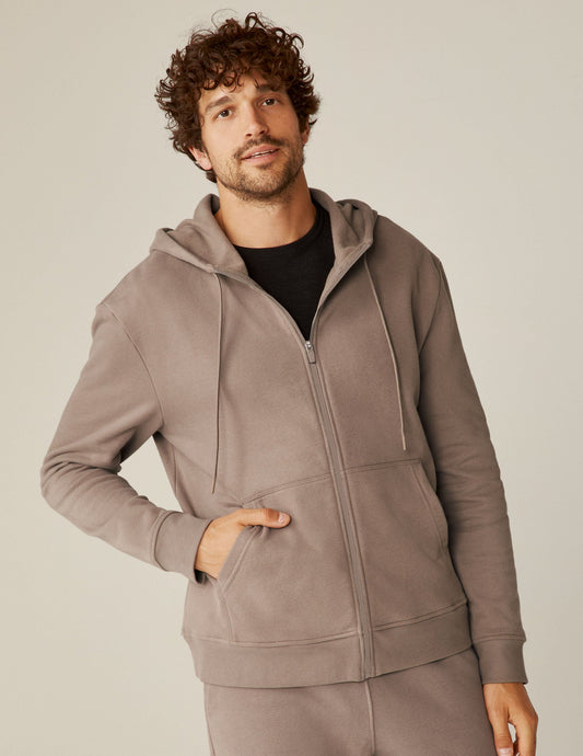 Cozy Universal Fit Zip-Up Hoodie for All Genders with Pockets & Ribbed Trim