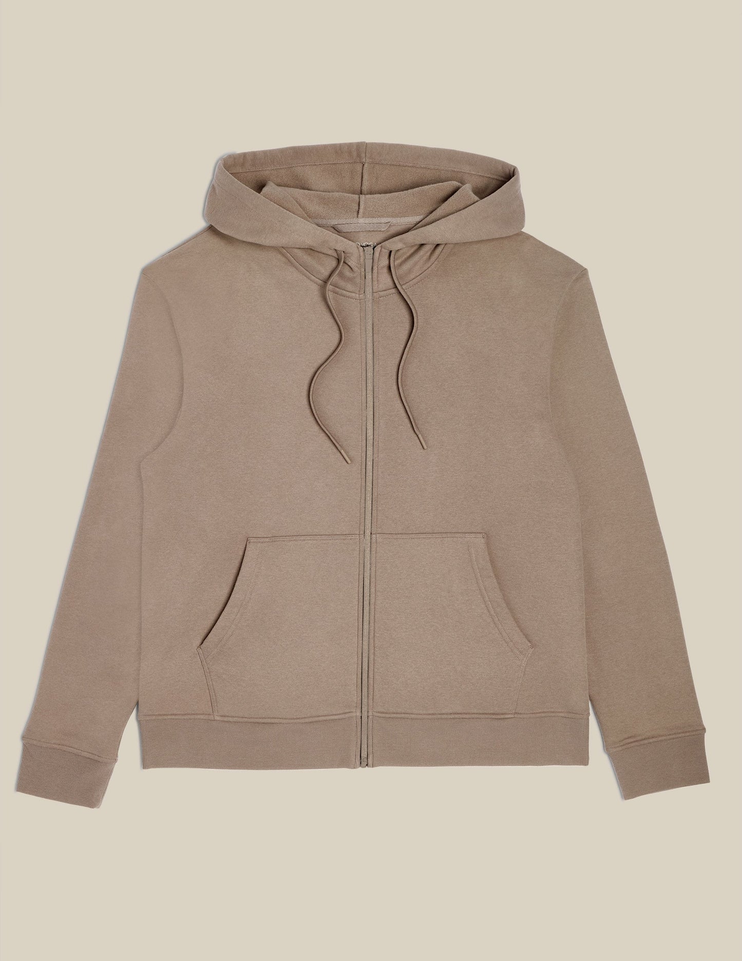 Cozy Universal Fit Zip-Up Hoodie for All Genders with Pockets & Ribbed Trim