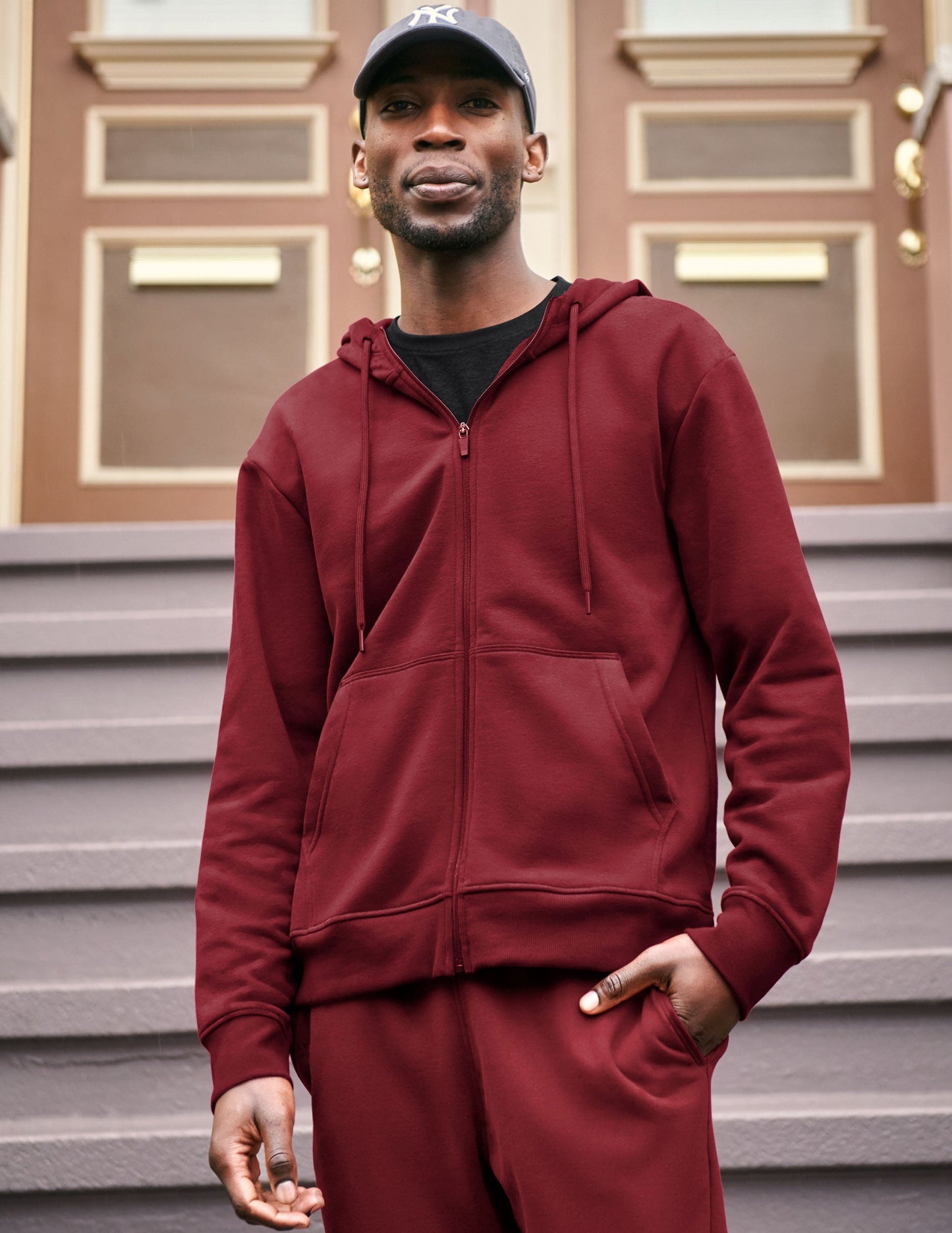 Cozy LuxeFleece Universal Fit Zip Hoodie with Pockets and Ribbed Trim