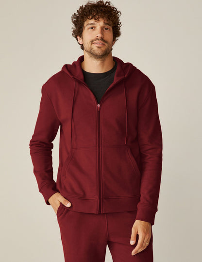 Cozy LuxeFleece Universal Fit Zip Hoodie with Pockets and Ribbed Trim