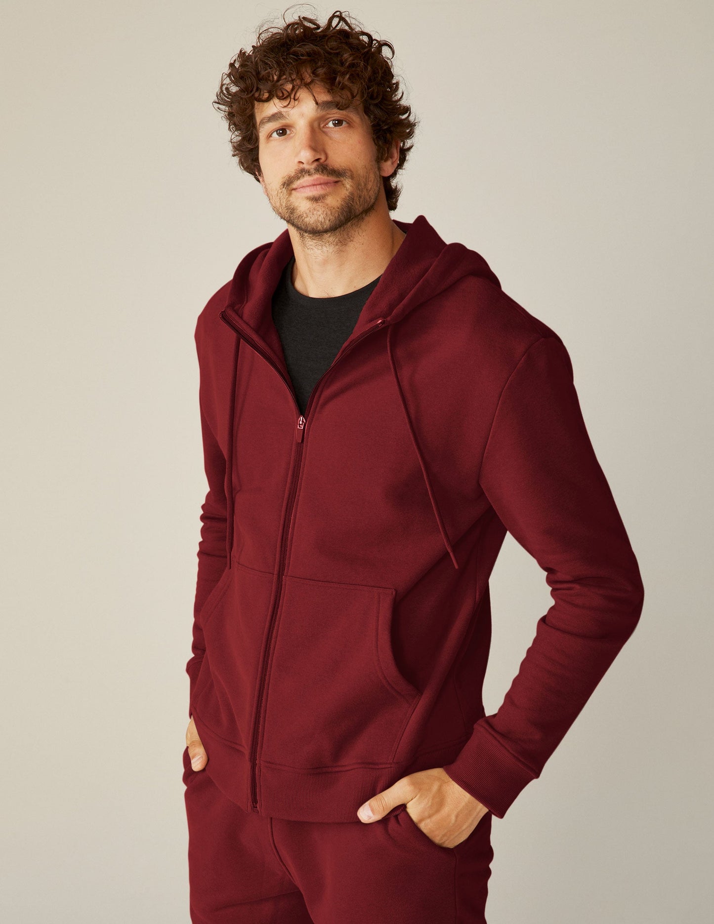 Cozy LuxeFleece Universal Fit Zip Hoodie with Pockets and Ribbed Trim