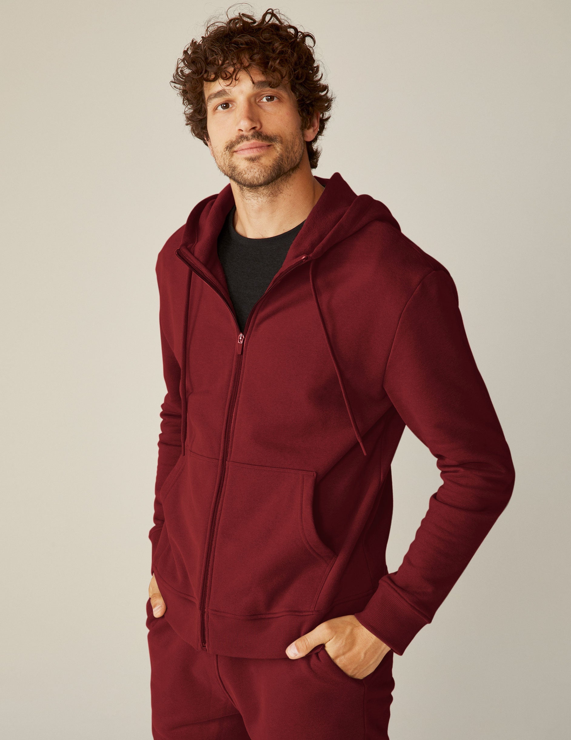 Cozy LuxeFleece Universal Fit Zip Hoodie with Pockets and Ribbed Trim