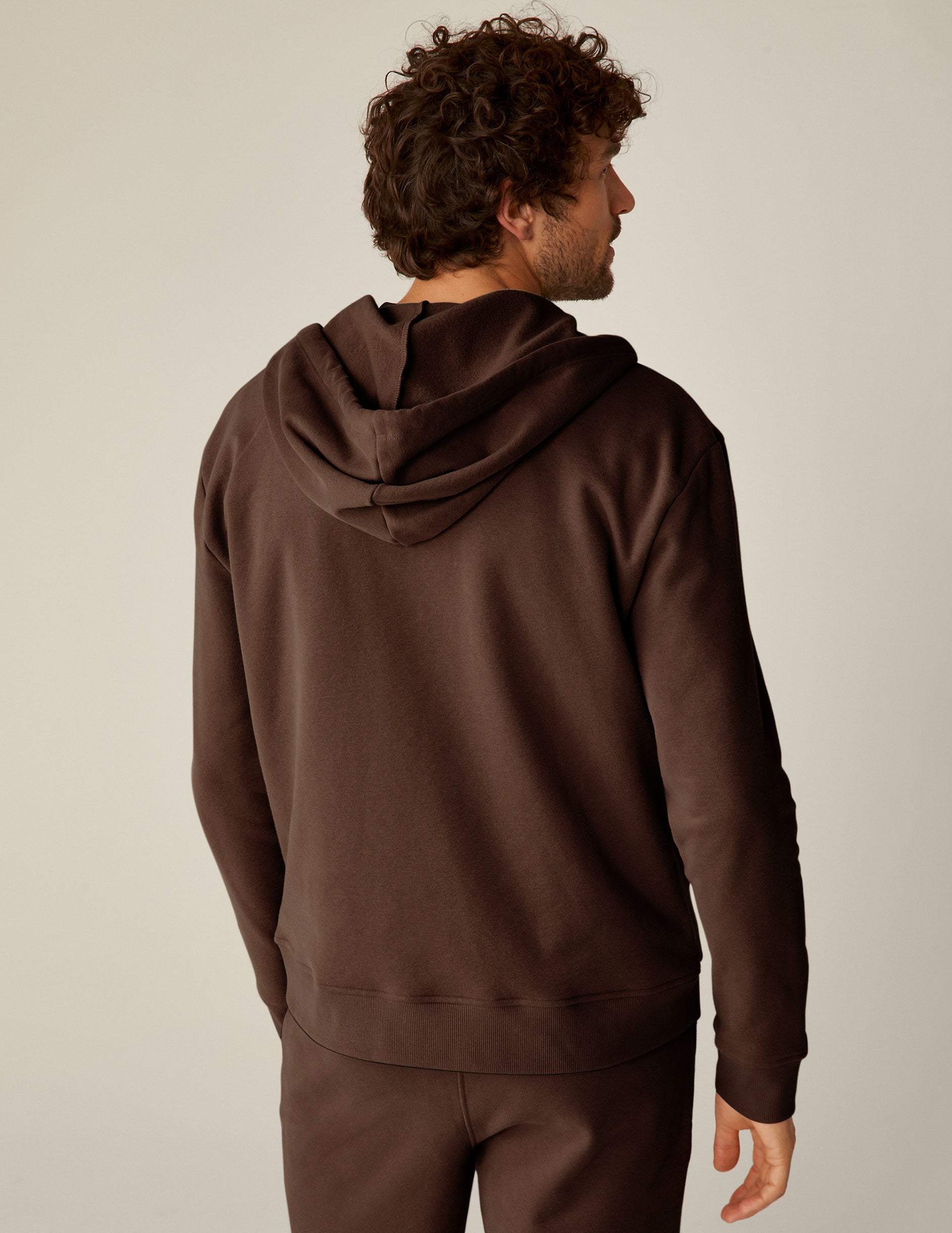 Cozy Universal Fit Espresso Zip Front Hoodie for Everyday Comfort