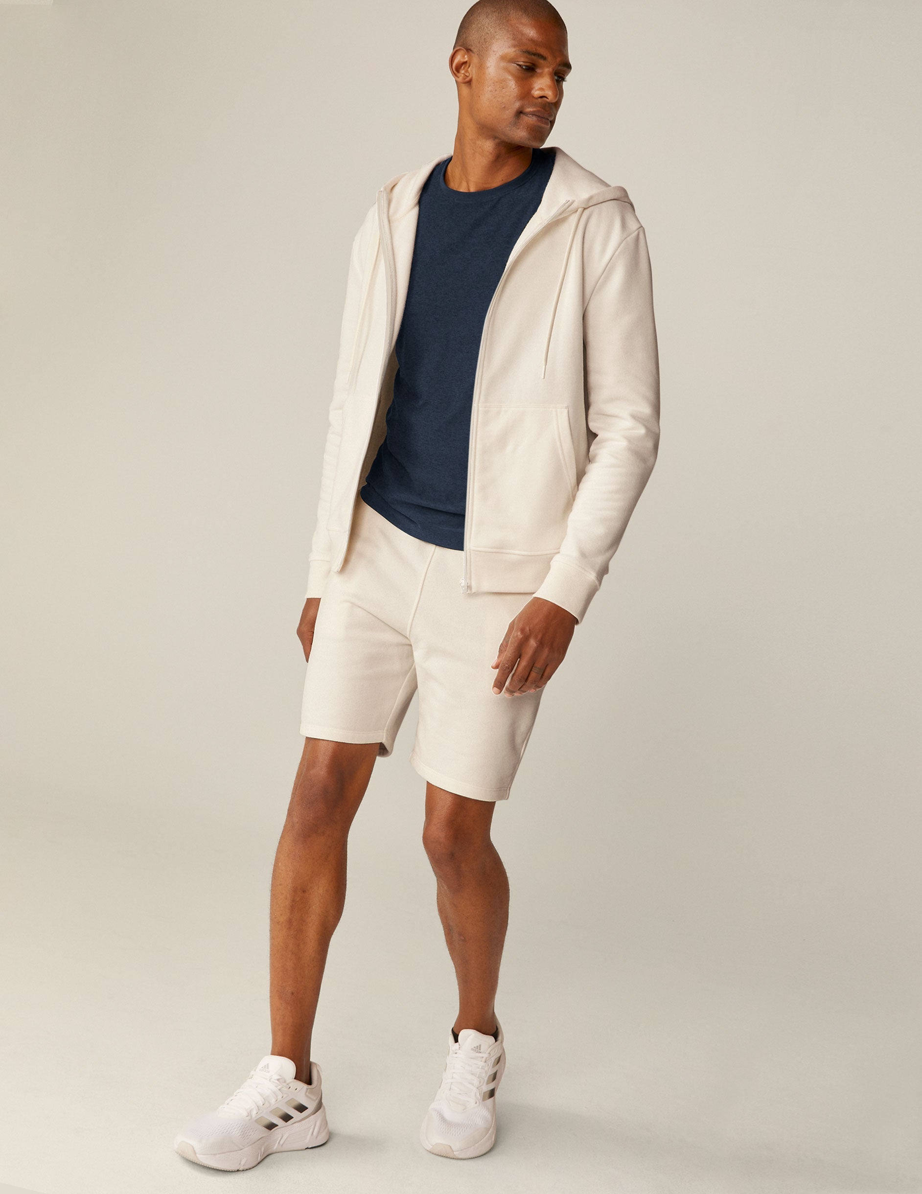 Comfy Universal Fit Zip-Front Hoodie: Ribbed Trim, Pockets, Dropped Shoulders
