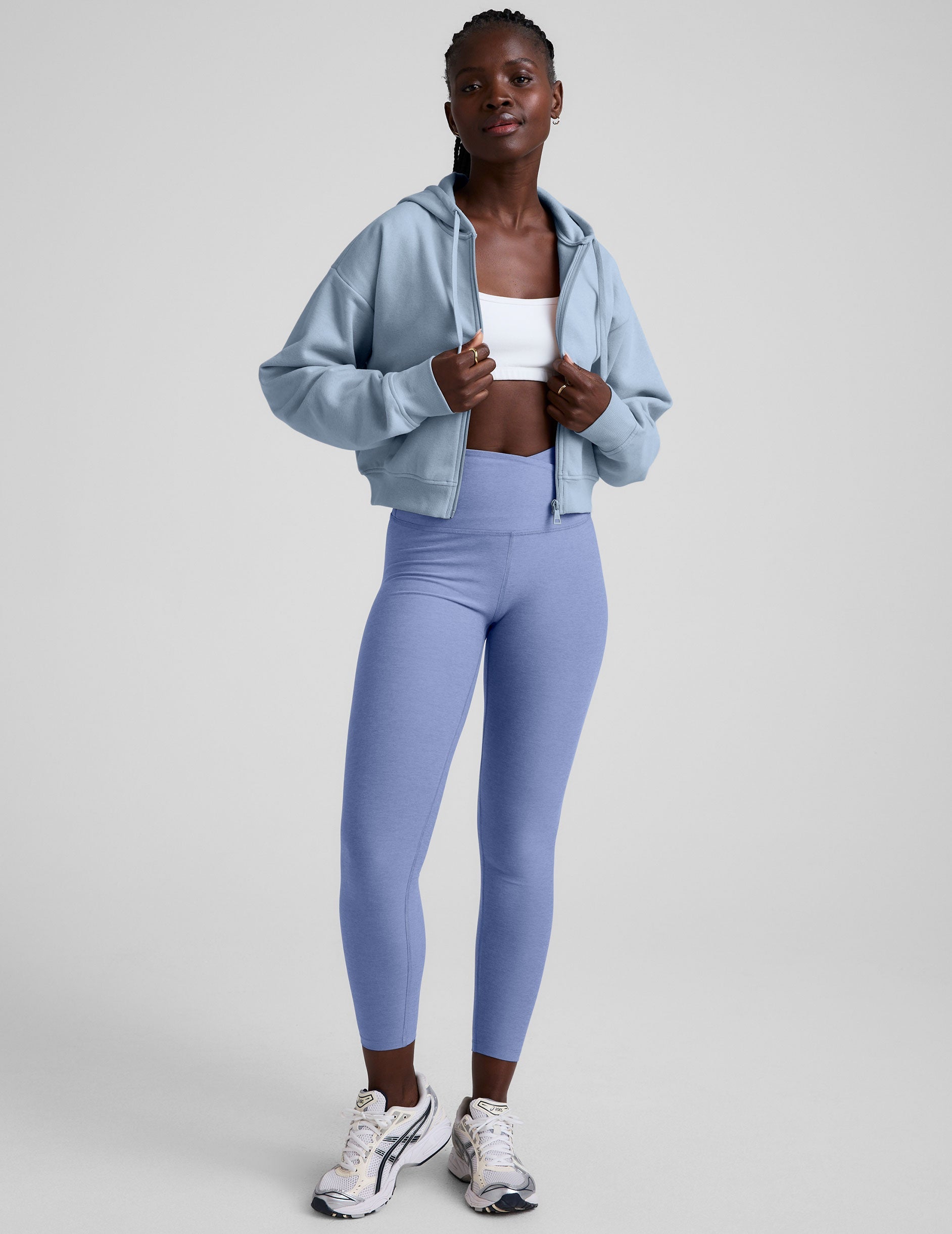 Luxurious LuxeFleece Zip-Up Hoodie: Ultimate Softness, Relaxed Fit, Blue Zen Comfort