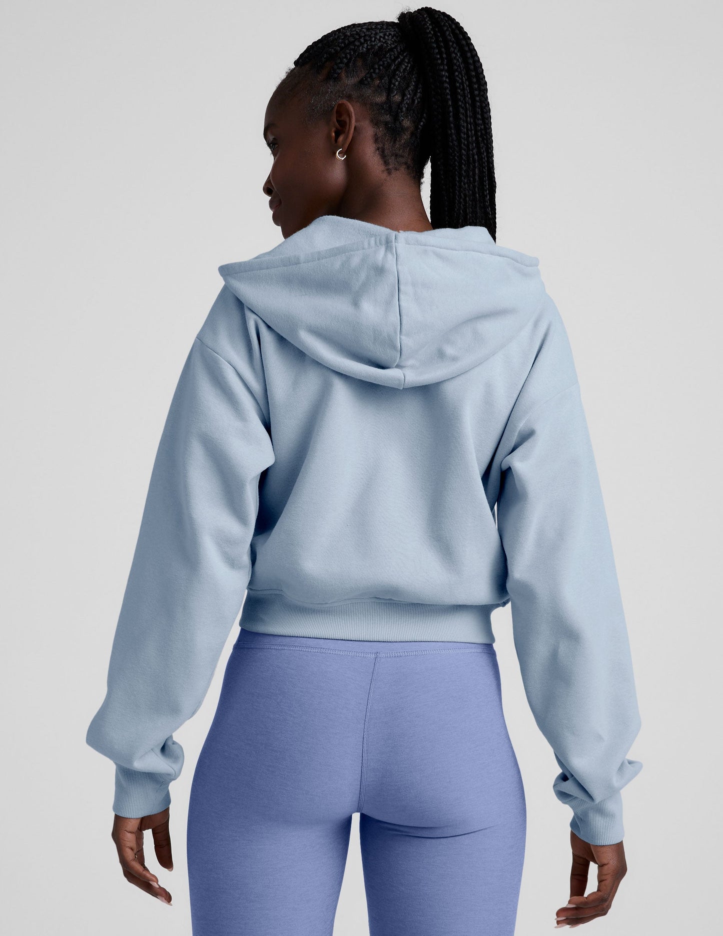 Luxurious LuxeFleece Zip-Up Hoodie: Ultimate Softness, Relaxed Fit, Blue Zen Comfort
