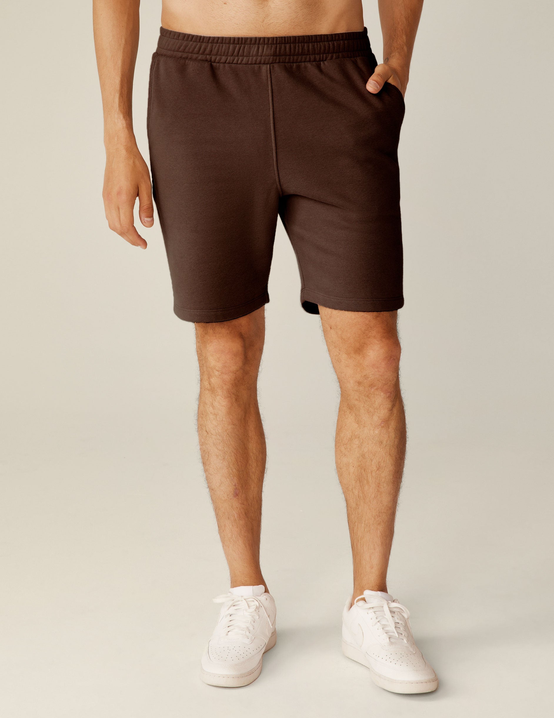 Premium Men's Fresh Cut Espresso Sweat Shorts: Soft, Relaxed Fit, Pocketed Comfort