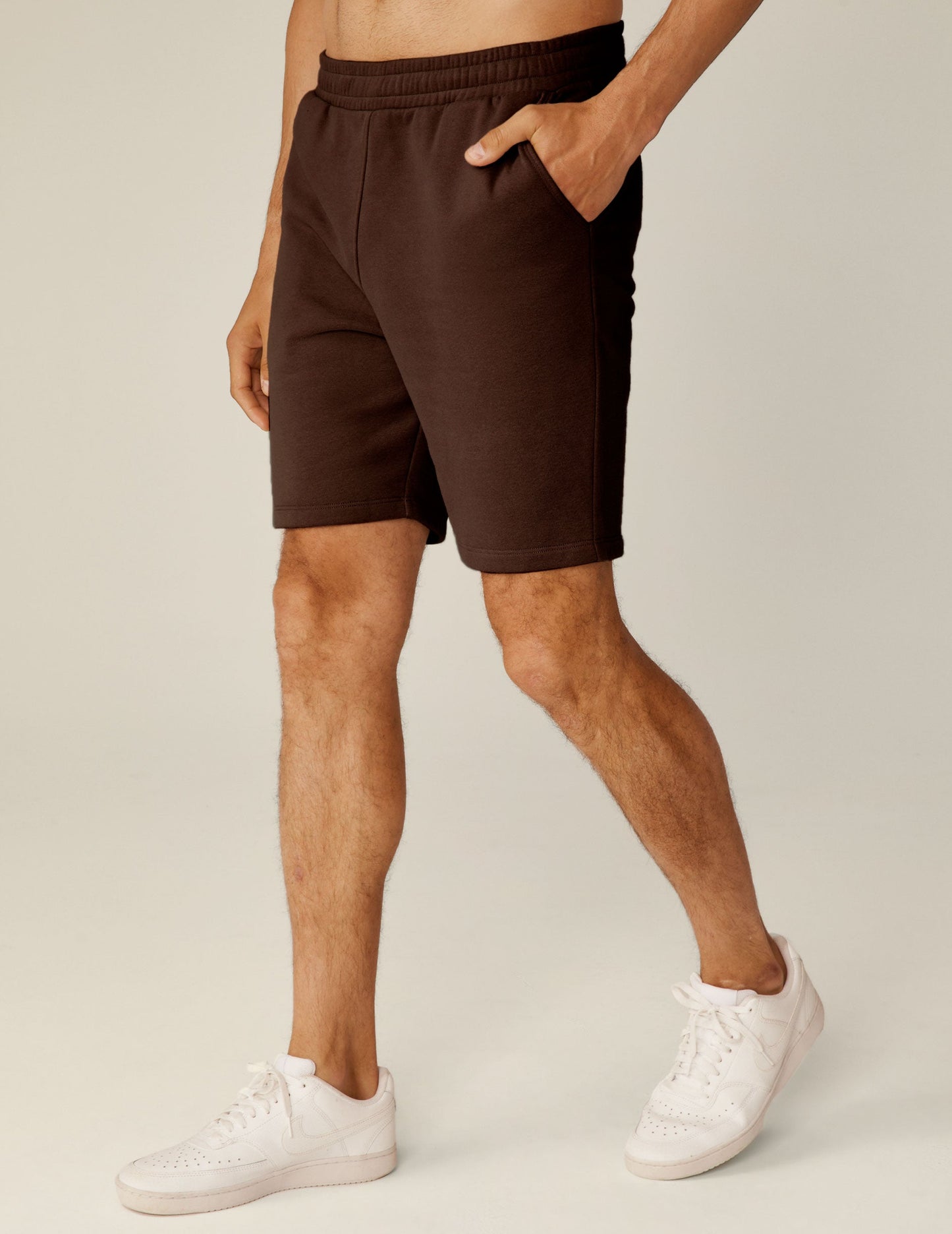Premium Men's Fresh Cut Espresso Sweat Shorts: Soft, Relaxed Fit, Pocketed Comfort