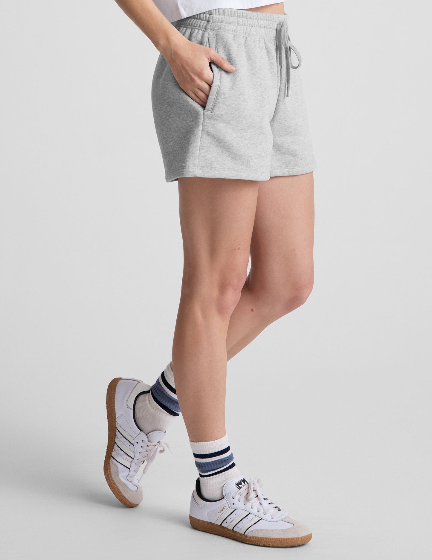 Luxurious Soft Fleece Women's Sweat Shorts with Pockets and Drawstring Waist